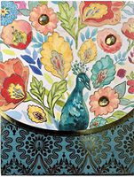 Punch Studio Gold Foil & Gem Embellished Mini Pocket Notepad ~ Boho Peacock 61564