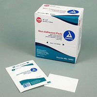 Dynarex Non-Adherent Pads, Sterile, 3" X 4", 1200/cs