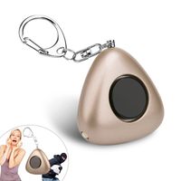 CamRom Personal Alarm with LED Light, 120 dB Triangle SOS Emergency Self Defense Safety Loud Alarm Personal Security Alarms for Women/Kids/Girls/Elderly (Battery Included/Gold)