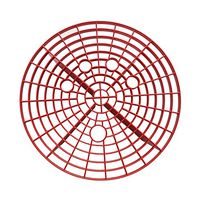 Car Wash Grit Guard Insert Washboard Water Bucket Filter Scratch Dirt 23.5/26cm (Black, Red, Yellow) (S,Red)