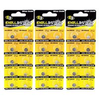 3pc Exell 1.5-Volt Silver Oxide Coin Cell Battery, SR626, 10-Pack Replaces MA G4A G4A177 USA Ship