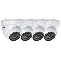 ANNKE 3MP CCTV Security Dome Camera, 4 Pack 1920 x 1536p Weatherproof Indoor & Outdoor Camera, Metal Housing