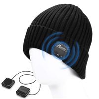 LNKK Bluetooth Beanie Hat, Stylish Knitted Music Beanie Hat Cap with HD Stereo Headphones Earphones Headset Speaker Mic Hands-Free Talking for Men Women Winter Outdoor Fitness