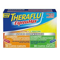 Theraflu ExpressMax Combo Caplets for Daytime and Nighttime Severe Cold and Cough (40-count)