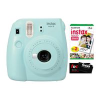 Fujifilm Instax Mini 9 (Ice Blue) w/ Instax Mini Film (20 Sheets)
