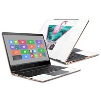 MightySkins Skin Compatible with HP Spectre x360 Convertible 15.6" (2017) - Miami Flamingo | Protective, Durable, and Unique Vinyl Decal wrap Cover | Easy to Apply, Remove | Made in The USA