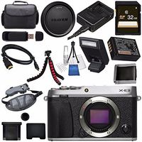 Fujifilm X-E3 XE3 Mirrorless Digital Camera (Silver) 16558401 + 32GB SDHC Card + Carrying Case + Micro HDMI Cable Bundle