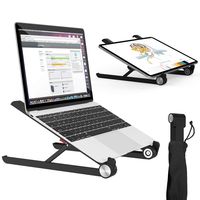 Laptop Stand, MiiKARE Portable Laptop Stand Adjustable Eye-Level Ergonomic Laptop Riser Foldable Desktop Stand Holder for MacBook Notebook Computer Tablet Thinkpad (Black)