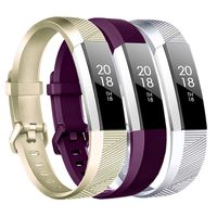 Baaletc Replacement Bands Compatible Fitbit Alta HR/Alta/Ace, Classic Accessories Band Sport Strap for Fitbit Alta HR Small Champagne Gold/Fuchsia/Silver 3pcs