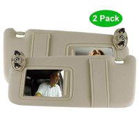 SAILEAD Sun Visor for 2007 2008 2009 2010 2011 Toyota Camry and Camry Hybird Without Sunroof and Light, 2 Pack (Beige, Left & Right Side)