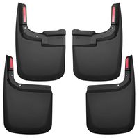 Husky Liners Fits 2015-17 Ford F-150 - without OE Flares - SINGLE REAR WHEELS Custom Front and Rear Mud Guard Set