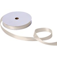 Jillson Roberts Bulk 1-Inch Double Faced Satin Ribbon Available in 20 Colors, Ivory, 100 Yard Spool (BFR1019)