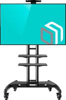ONKRON Mobile TV Stand TV Cart with Wheels for 32" to 65-inch LCD LED TVs up to 100 lbs Black TS1562