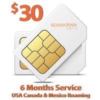 $30 SIM Card for GSM GPS Tracking Kid Child Elderly Pet SmartWatch Car Tracker Devices Locators - 6 Months Service - USA Canada & Mexico Roaming