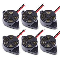 Electronic Buzzer Alarm, 95DB DC 3-24V Voltage Buzzer Beep Tone Speaker Alarm with Lead Wire for Electronic Toys, Automotive Electronic, DIY Electronic, Physics Circuits Continuous Sound Beep.