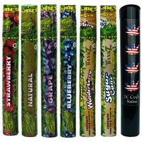 Herb Airtight Tube Pocket Protector with Cyclones Variety Hemp Cones 6 Count DC Crafts Nation- Flag Leaf