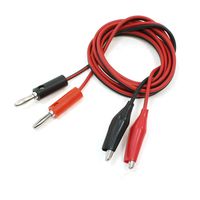 Uxcell a13102200ux0604 Alligator Clip Test Lead to Banana Connector Line Cable 1M Black Red