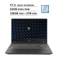 Lenovo 2019 Legion Y540 17.3 Inch FHD IPS Gaming Laptop (9th Gen Intel 6-Core i7-9750H up to 4.5 GHz, 32GB RAM, 128GB PCIe SSD + 2TB HDD, Nvidia GeForce GTX 1660 Ti, Bluetooth, WiFi, HDMI, Windows 10)