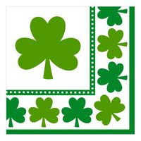 amscan St. Patrick's Day Shamrocks Luncheon Napkins, 16 Ct. | Party Tableware
