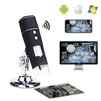 Cainda 1000X WiFi Microscope for iPhone Android Smart Phone Windows Mac, Portable Wireless Digital Microscope Camera HD 1080P Video Recorder Pocket Magnifier 50x-1000x