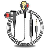 Wired Bass Earbuds Sport in-Ear Headphone Wired with Micro Phone (2-4 Speakers High)