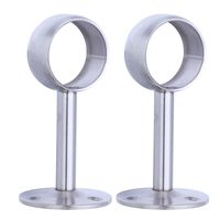 WINOMO 2pcs Ceiling Mount Bracket Stainless Steel Brushed Bracket for Drapery Rod