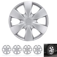 BDK KT-1008-15 Guards - Hubcaps for Car Accessories Covers Snap Clip-On Auto Tire Rim Replacement for 15 inch Wheels 15" Hub Cap (4 Pack)