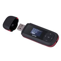 AGPTEK U3 USB Stick Mp3 Player, 8GB Music Player Supports Replaceable Battery, Recording, FM Radio, Expandable Up to 128GB, Black