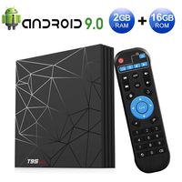 Android TV Box 9.0,T95MAX Smart TV Box 2GB/16GB Support 2.4G WiFi Ethernet LAN 3D 6K Video Android TV Player Google Mini PC Set Top TV Box