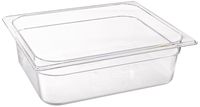 Rubbermaid Commercial Products Cold Food Insert Pan for Restaurants/Kitchens/Cafeterias, 1/2 Size, 4 Inches Deep, Clear (FG124P00CLR)