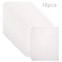Acetiamin 3 Ring Clear PVC Binder Pockets Zipper Binder Insert Pouches Document Folder 18PCS