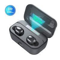 Bluetooth Headset,Cell Phones Wireless 5.0 Bluetooth Earpiece with Stereo Noise Cancelling Microphone and 2200mA Charging Case for Car Truck Driver/Office/Call Center (Black)