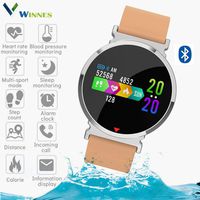 Sports Watch,Winnes Smart Bracelet Fitness Tracker IP67 Waterproof Color Screen Heart Rate Monitor Sleep Monitor with Pedometer for iOS and Android Smart Phones (Orange Silicone Strap)