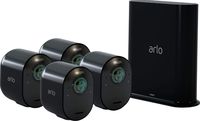 Arlo - Ultra 4-Camera Indoor/Outdoor Wire-Free 4K HDR Security Camera System - Black