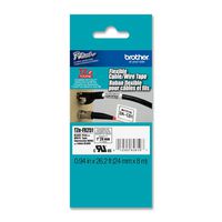 Brother Genuine P-touch TZE-FX251 Tape, 1" (0.94") Wide Flexible-ID Laminated Tape, Black on White, Best Suited for Wire Wrapping and Flagging, Water-Resistant, 0.94" x 26.2' (24mm x 8M), TZEFX251