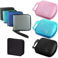 2 Pc CD Case Discs Portable DVD Wallet Holder Bag Album Organizer Media Storage
