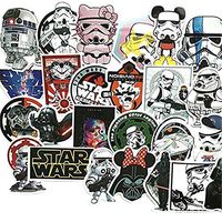 Star Wars Stickers[25PCS],Vinyls Stickers Kids,Cars,Motorcycle,Bicycle,Skateboard Luggage,Bumper Suitcase Laptop Stickers Waterproof(Not Random)