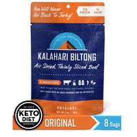 Original Kalahari Biltong, Air-Dried Thinly Sliced Beef, 2oz (Pack of 8), Sugar Free, Gluten Free, Keto & Paleo, High Protein Snack