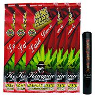 Herb Airtight Tube Pocket Protector with Kingpin Laid Back Hemp Wraps 5 Count DC Crafts Nation- Tiki Man