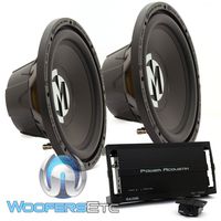 pkg (2) 15-SRX10S4 Memphis 10" 250W RMS 500W Max Street Reference Subwoofers + RZ1-1500D Power Acoustik Monoblock 1500W Max Class D RAZOR Series Full Range Amplifier