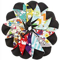 Yu2d 🌹🌹 Reusable Bamboo Cloth Washable Menstrual Pad Mama Sanitary Towel Pad（Multicolor O）