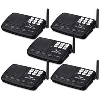 Wireless Intercom System Hosmart 1/2 Mile Long Range 7-Channel Security Wireless Intercom System for Home or Office (2019 New vesion) [5 Stations Black]