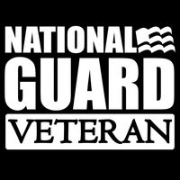 National Guard Veteran Flag Vinyl Decal Sticker | Cars Trucks Vans Walls Laptops Cups | White | 5.5 X 4 Inch | KCD1716