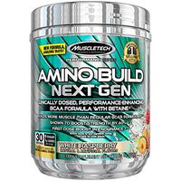 MuscleTech Amino Build Next Gen Energy Supplement, Formulated with BCAA Amino Acids, Betaine, Vitamin B12 & B6 for Muscle Strength & Endurance, White Raspberry, 30 Servings (282g)