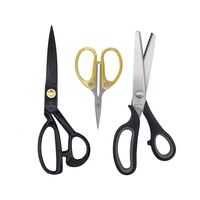 Sewing Scissors Set w/Pinking Shear, Embroidery Shear & Fabric Shear - 1 Set - BambooMN