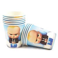 Baby Boss Themed Party Supplies Disposable Boss Baby Paper Cups -9 oz,Boss Baby Birthday Party Supplies Decorations for Boys Girls Baby Showers and Favors 16pcs