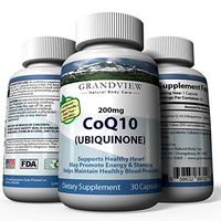 CoQ10 Ubiquinone | Supports Cardiovascular Health | Cellular Energy and Protects The Cells in Our Body | Made with 100% Coenzyme Q10 and in Veggie Capsules | 30 Capsules