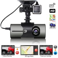 Indigi 2.7" LCD DashCam DVR - Wide Angle - Dual 180 Degree Coverage Lens + G-Sensor + GPS Module