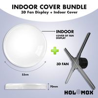 HOLOMOX Bundle 3D Hologram Advertising Display Fan and Protective Cover, 2019 New 19.6 INCH with 4 Blades! iOS Android WiFi, High Res, Hundreds of 3D Videos, Holographic Projector.