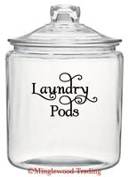 Sky Blue - Laundry PODS 5" x 3.5" Vinyl Decal Sticker - Detergent Pod Mud Room Cleaning - 20 Color Options